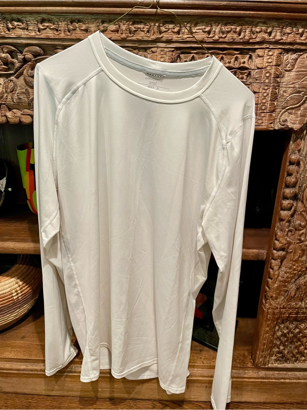 Patagonia White Long-Sleeve Performance Tee